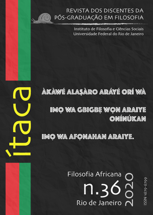 Revista Ítaca, edição especial de Filosofia Africana, 2020.