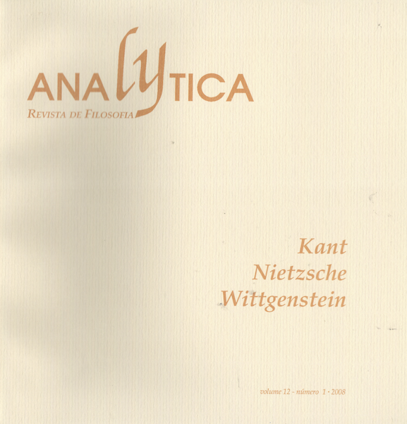 					Ver Vol. 12 Núm. 1 (2008): Kant â€¢ Nietzsche â€¢ Wittgenstein
				
