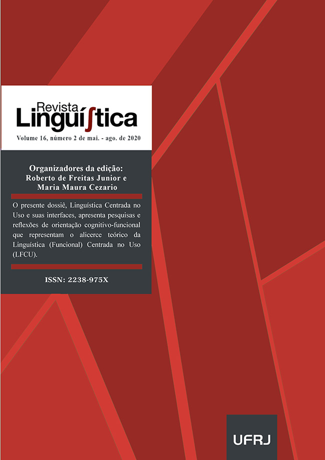 					View Vol. 16 No. 2 (2020): Usage-based linguistics and its interfaces
				